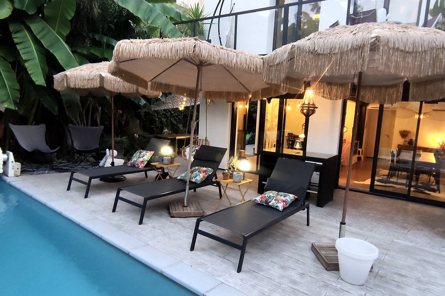 Terrasse et piscine privée en hyper-centre